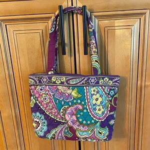 Vera Bradley Purple and Teal Floral Shoulder Bag